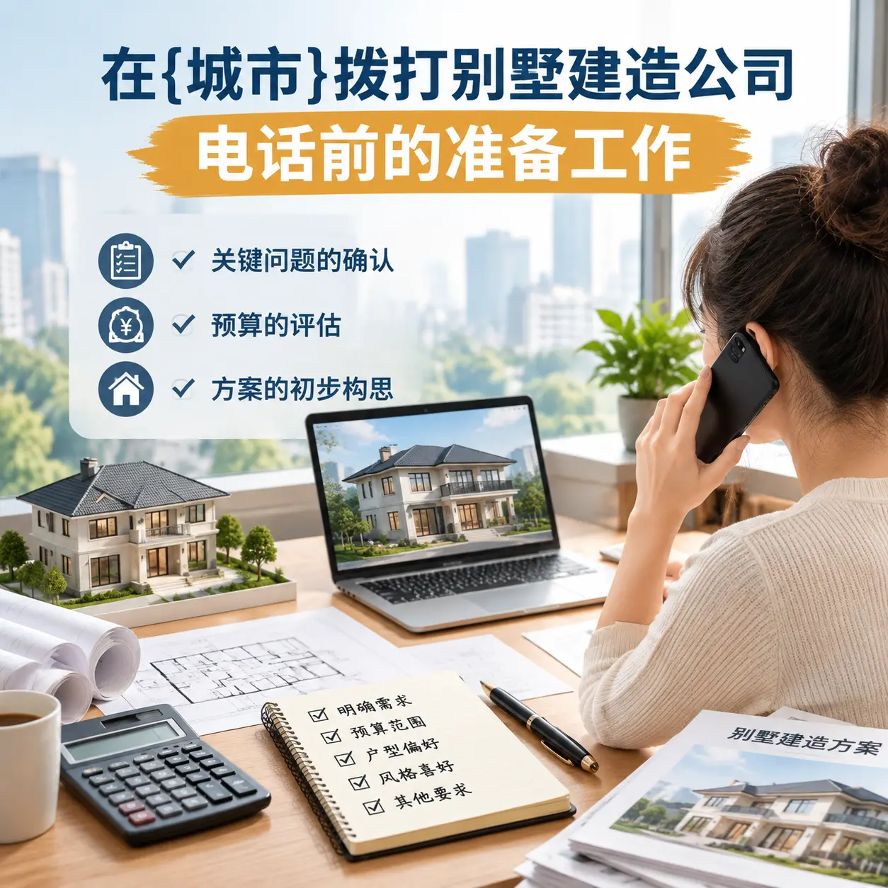 在龙里拨打别墅建造公司电话前的准备工作