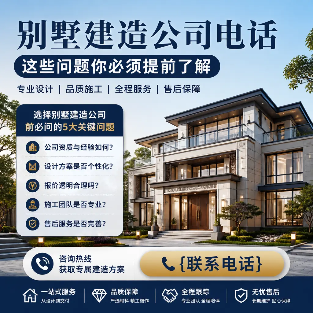 龙里别墅建造公司电话，这些问题你必须提前了解